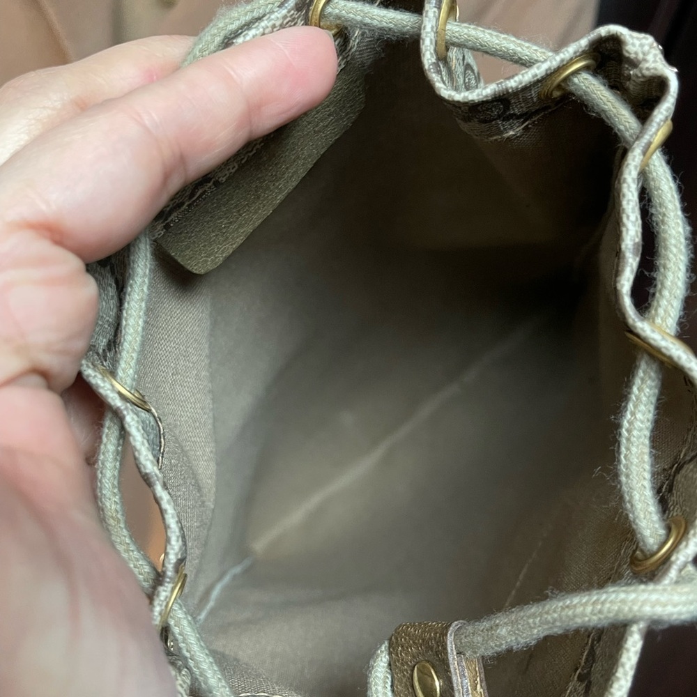 Authentic Gucci vintage GG canvas drawstring bag 97.19.303 (Q100) - Picture 14 of 16
